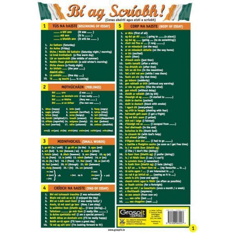 Bi ag Scriobh- Glance Card
